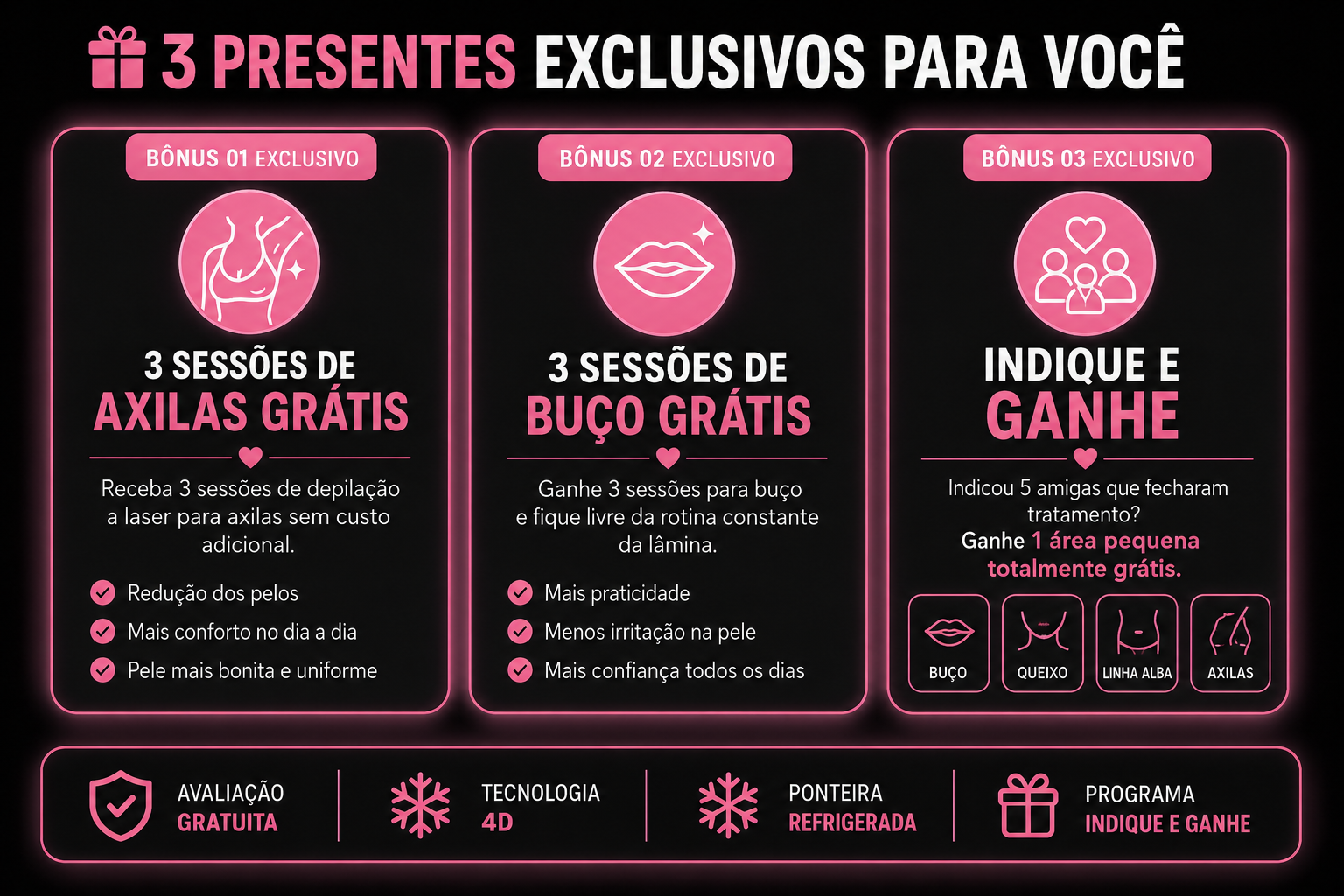 Bônus exclusivos